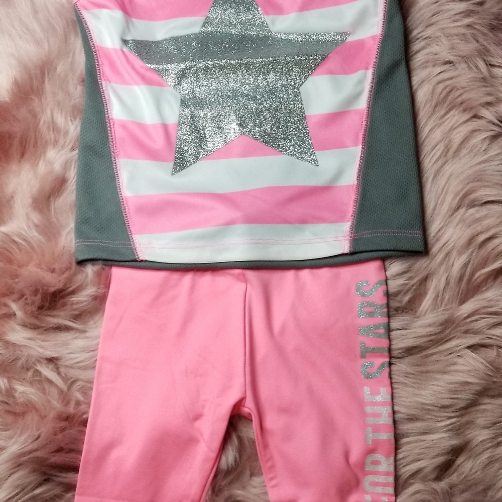 NWT Toddler Athletic 2pc set Star and stripes 2T
